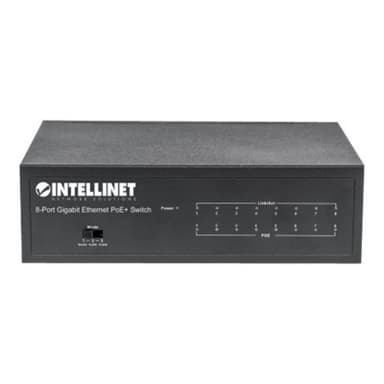 INTELLINET 8-Port Gigabit Ethernet PoE+ Switch