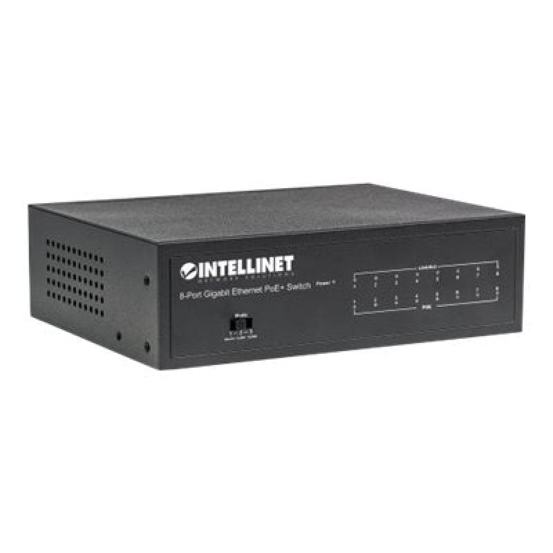 INTELLINET 8-Port Gigabit Ethernet PoE+ Switch