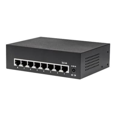 INTELLINET 8-Port Gigabit Ethernet PoE+ Switch