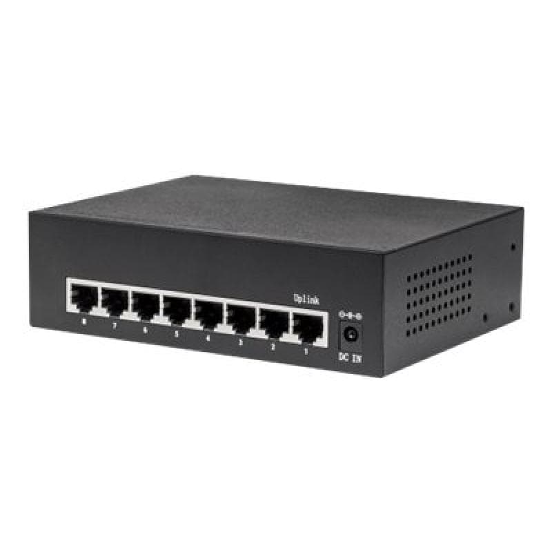 INTELLINET 8-Port Gigabit Ethernet PoE+ Switch