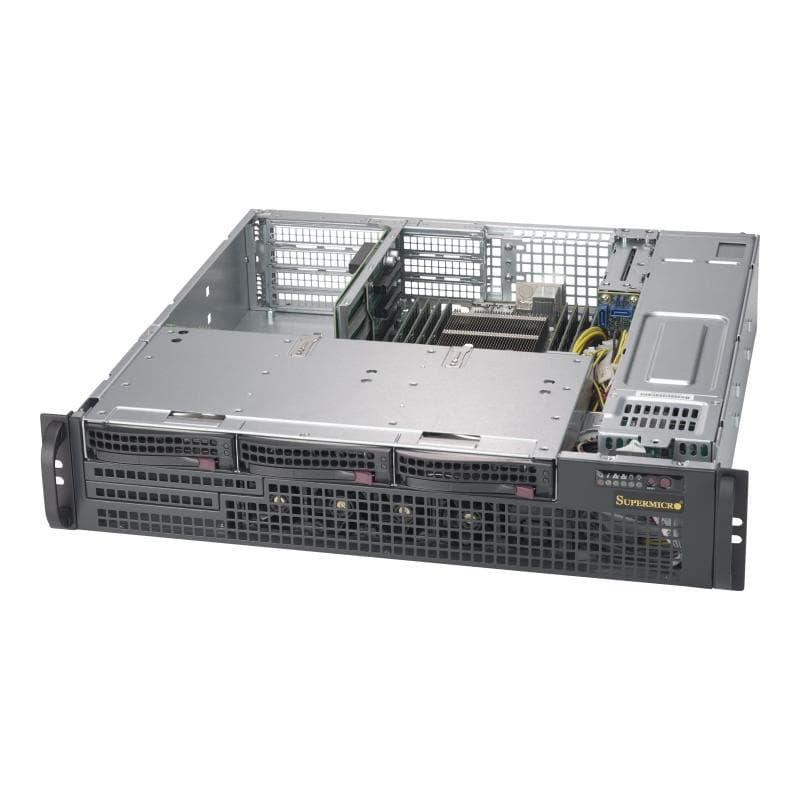 SUPERMICRO SuperChassis 825MBTQC-R802WB, 2U, Power Supply 800W redundant, 3x 3.5″ hot-swap, 4x 40 mm