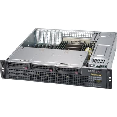 SUPERMICRO SuperChassis 825MBTQC-R802LPB, 2U, Power Supply 800W redundant, 3x 3.5" hot-swap, 4x 40 m