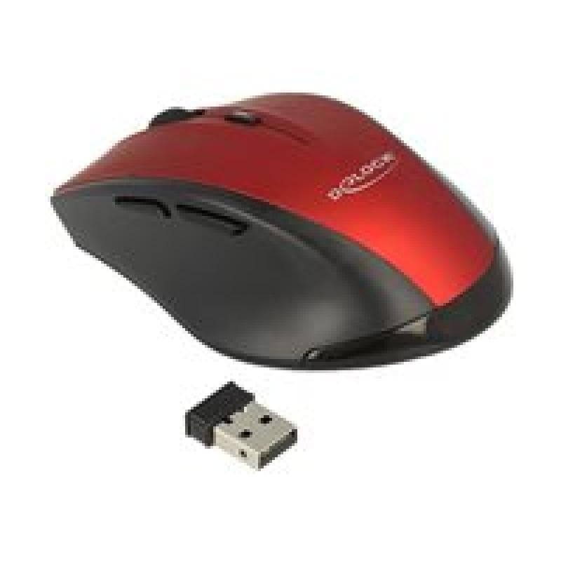 DELOCK Ergonomische optische 5-Tasten Maus 2,4 GHz wireless