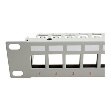 ROLINE 19Zoll Keystone Patchpanel 24Port Cat6 geschirmt lichtgrau ohne Module