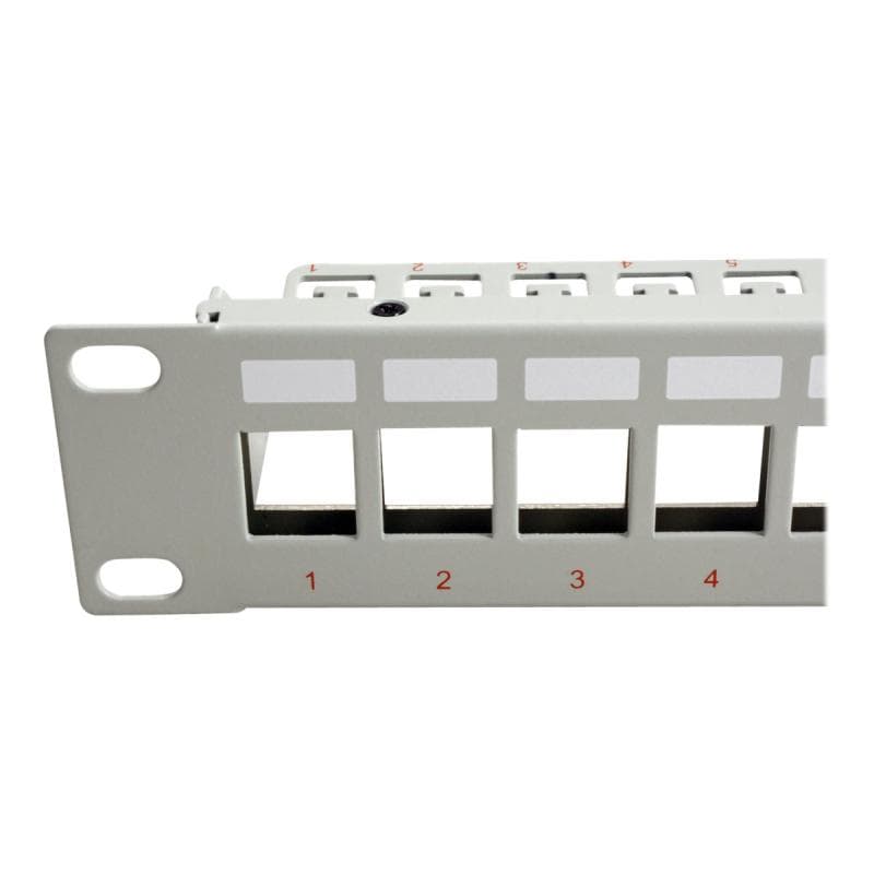 ROLINE 19Zoll Keystone Patchpanel 24Port Cat6 geschirmt lichtgrau ohne Module