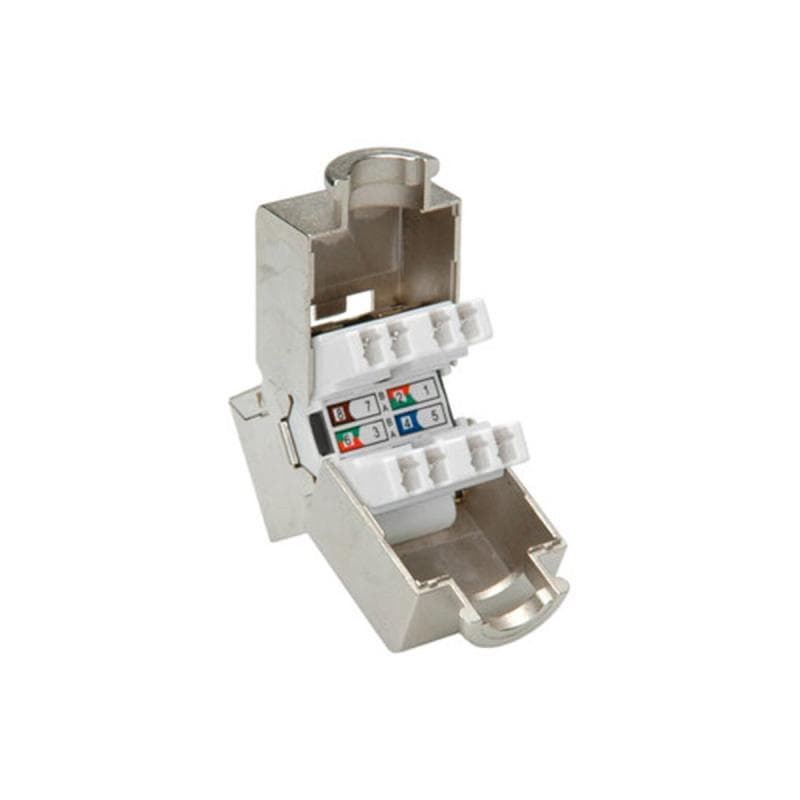 ROLINE Keystone Modul Cat6/Class E RJ45 geschirmt silber fuer Patchpanel