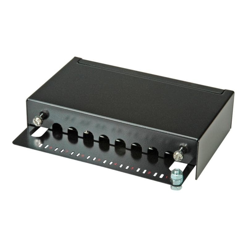 ROLINE Patchpanel 8Port Cat5e Wandmontage schwarz