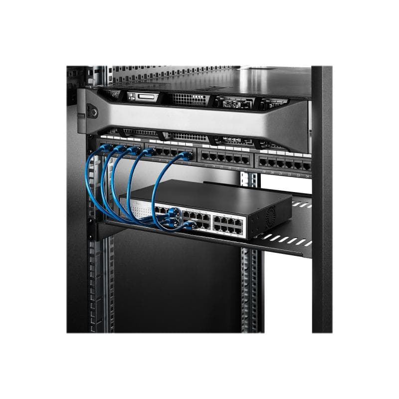 STARTECH.COM Belüfteter Server Rack Fachboden 1 HE - 40,6 cm Tief - Stahl