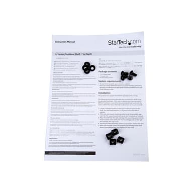 STARTECH.COM Belüfteter Server Rack Fachboden 1 HE - 17,7 cm Tief - Stahl