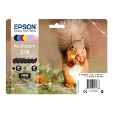 EPSON Multipack 378 6er Pack Schwarz, Gelb, Cyan, Magenta, hell Magenta, hell Cyan Tintenpatrone