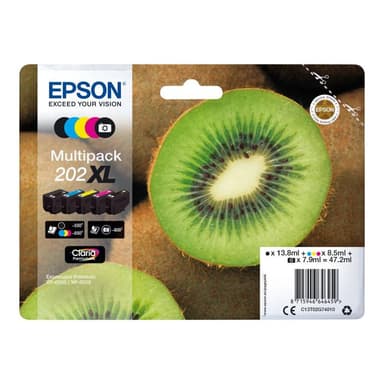 EPSON Multipack 202XL 5er Pack Schwarz, Gelb, Cyan, Magenta, Photo schwarz Tintenpatrone