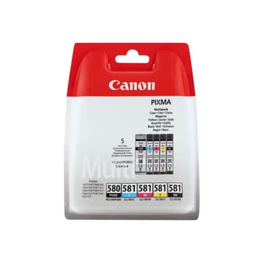 CANON PGI 580 PGBK/CLI 581 CMYBK Multipack 5er Pack Schwarz, Gelb, Cyan, Magenta Tintenbehälter