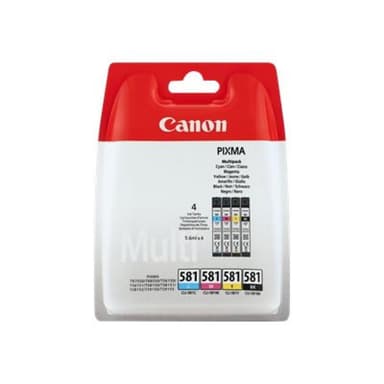 CANON CLI 581 BK/C/M/Y Multi Pack 4er Pack Schwarz, Gelb, Cyan, Magenta Tintenbehälter