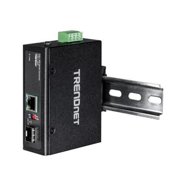 TRENDNET Industrieller SFP zu Gigabit PoE+ Medienkonverter