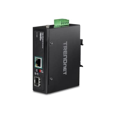 TRENDNET Industrieller SFP zu Gigabit PoE+ Medienkonverter