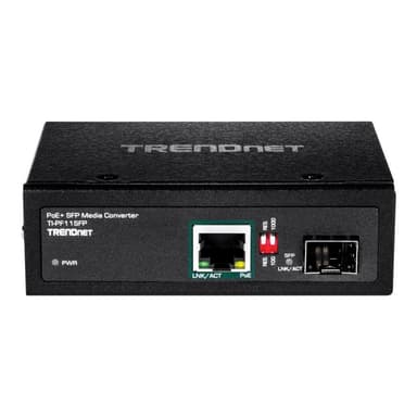 TRENDNET Industrieller SFP zu Gigabit PoE+ Medienkonverter