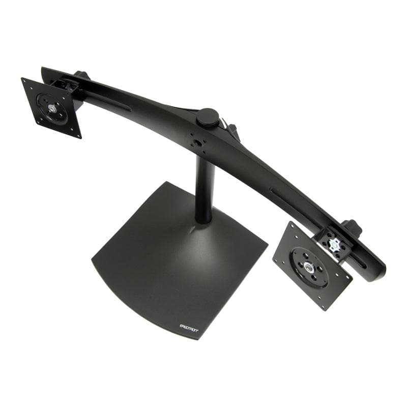 ERGOTRON DS100 Monitor Standfuß in Schwarz - Freistehende Monitorhalterung für 2 horizontal