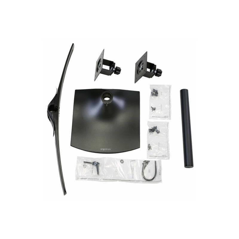 ERGOTRON DS100 Monitor Standfuß in Schwarz - Freistehende Monitorhalterung für 2 horizontal