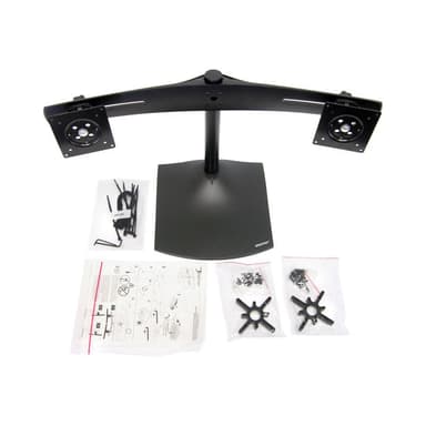 ERGOTRON DS100 Monitor Standfuß in Schwarz - Freistehende Monitorhalterung für 2 horizontal