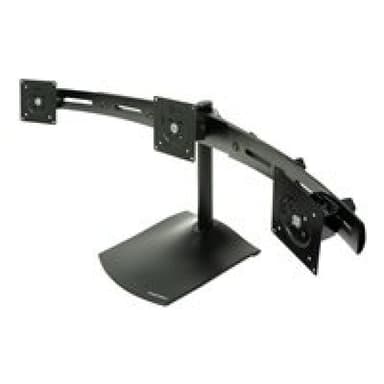 ERGOTRON DS100 Monitor Standfuß in Schwarz - Freistehende Monitorhalterung für 3 horizontal
