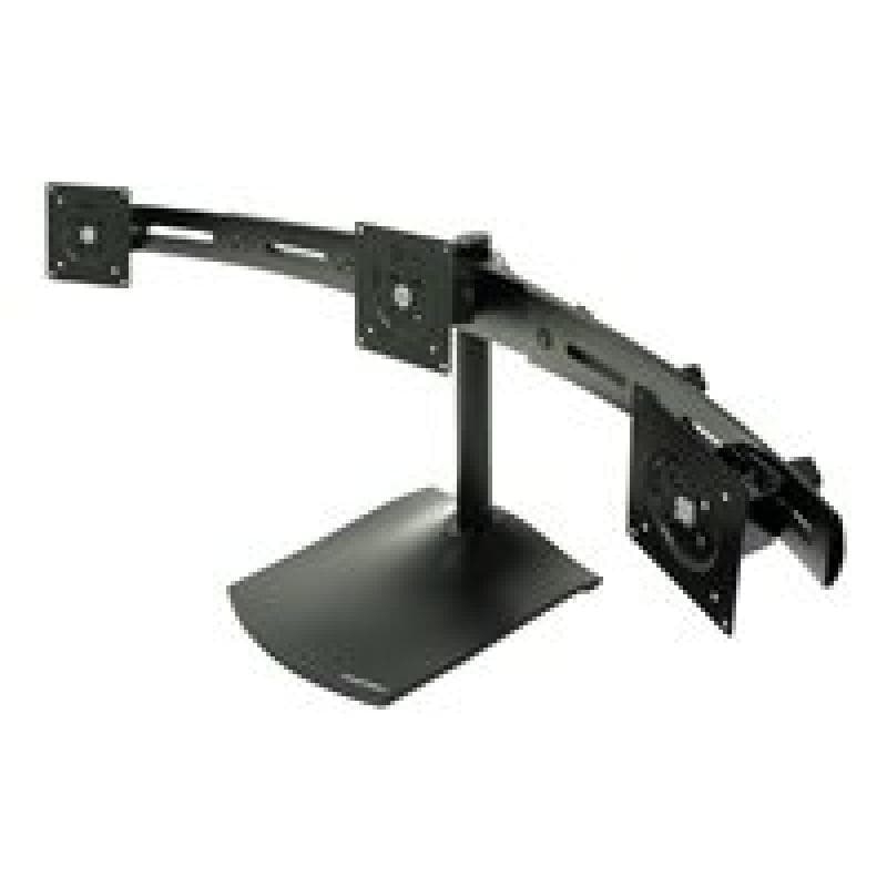 ERGOTRON DS100 Monitor Standfuß in Schwarz - Freistehende Monitorhalterung für 3 horizontal