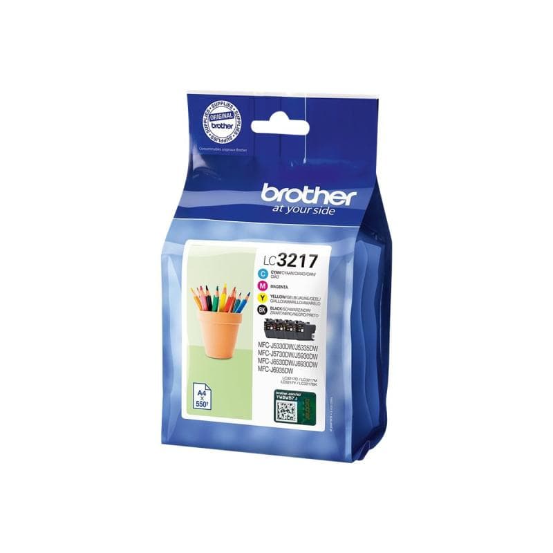 BROTHER LC3217 Value Pack 4er Pack Schwarz, Gelb, Cyan, Magenta Tintenpatrone