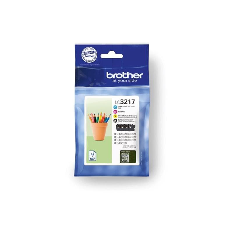 BROTHER LC3217 Value Pack 4er Pack Schwarz, Gelb, Cyan, Magenta Tintenpatrone
