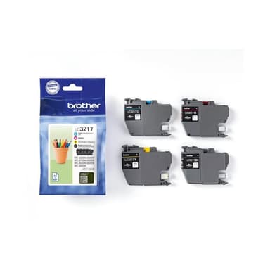 BROTHER LC3217 Value Pack 4er Pack Schwarz, Gelb, Cyan, Magenta Tintenpatrone