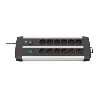 BRENNENSTUHL Steckdosenleiste Premium-Duo-Alu-Line 2x6fach 3m
