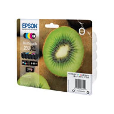 EPSON 202XL Multipack 5er Pack XL Schwarz, Gelb, Cyan, Magenta, Photo schwarz Tintenpatrone