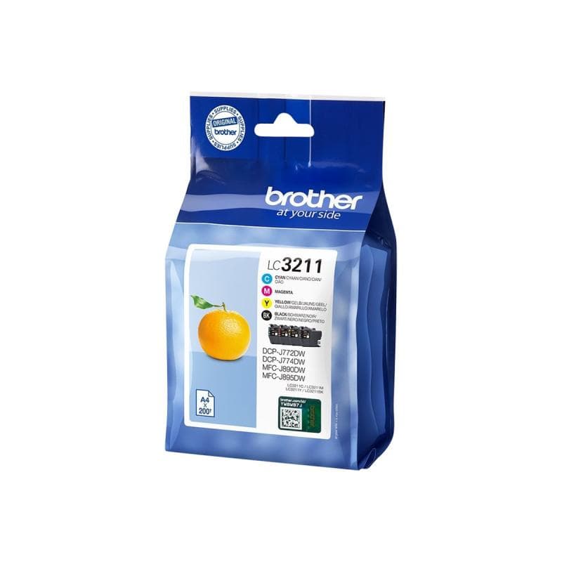 BROTHER LC3211 4er Pack Schwarz, Gelb, Cyan, Magenta Tintenpatrone