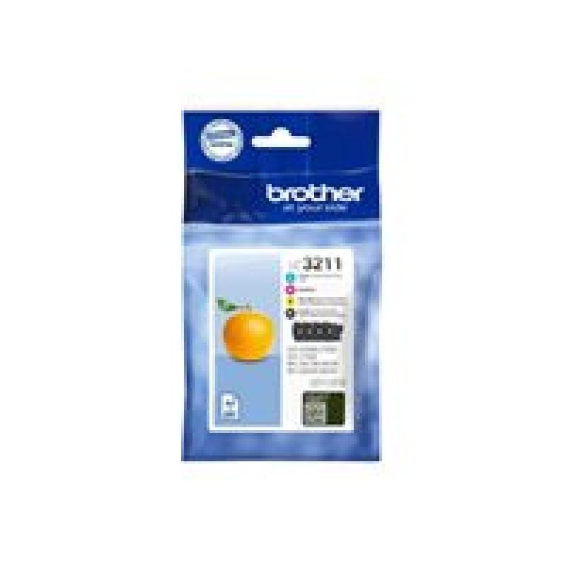 BROTHER LC3211 4er Pack Schwarz, Gelb, Cyan, Magenta Tintenpatrone