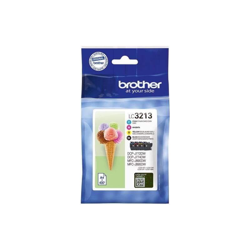 BROTHER LC3213 4er Pack Schwarz, Gelb, Cyan, Magenta Tintenpatrone