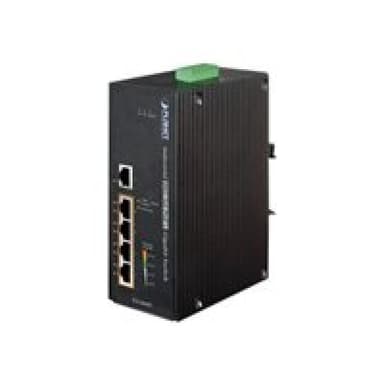 PLANET TECHNOLOGY PLANET 5-Port Industrial Gigabit Switch w/ 4-Port 802.3at