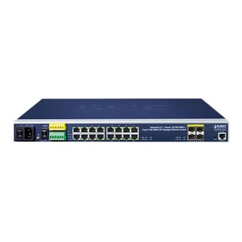 PLANET TECHNOLOGY PLANET Industrial L2+ 16-Port 10/100/1000T + 4-Port