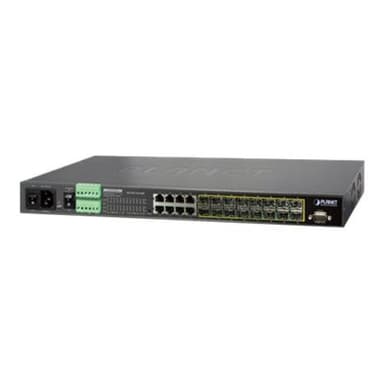 PLANET TECHNOLOGY PLANET 16-Port GE SFP + 8-Port GE L2/L4 Managed Metro Switch