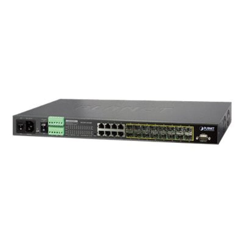PLANET TECHNOLOGY PLANET 16-Port GE SFP + 8-Port GE L2/L4 Managed Metro Switch