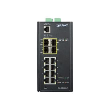 PLANET TECHNOLOGY PLANET Industrial 8-Port 10/100/1000T + 4-Port 100/1000X