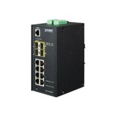 PLANET TECHNOLOGY PLANET Industrial 8-Port 10/100/1000T + 4-Port 100/1000X