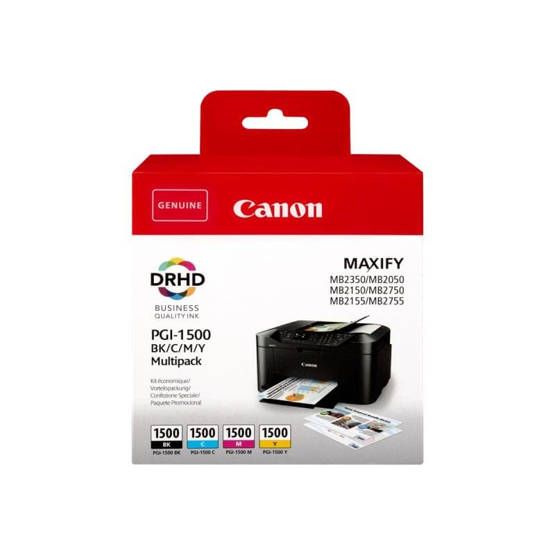 CANON PGI 1500 BK/C/M/Y Multipack 4er Pack Schwarz, Gelb, Cyan, Magenta Tintenbehälter