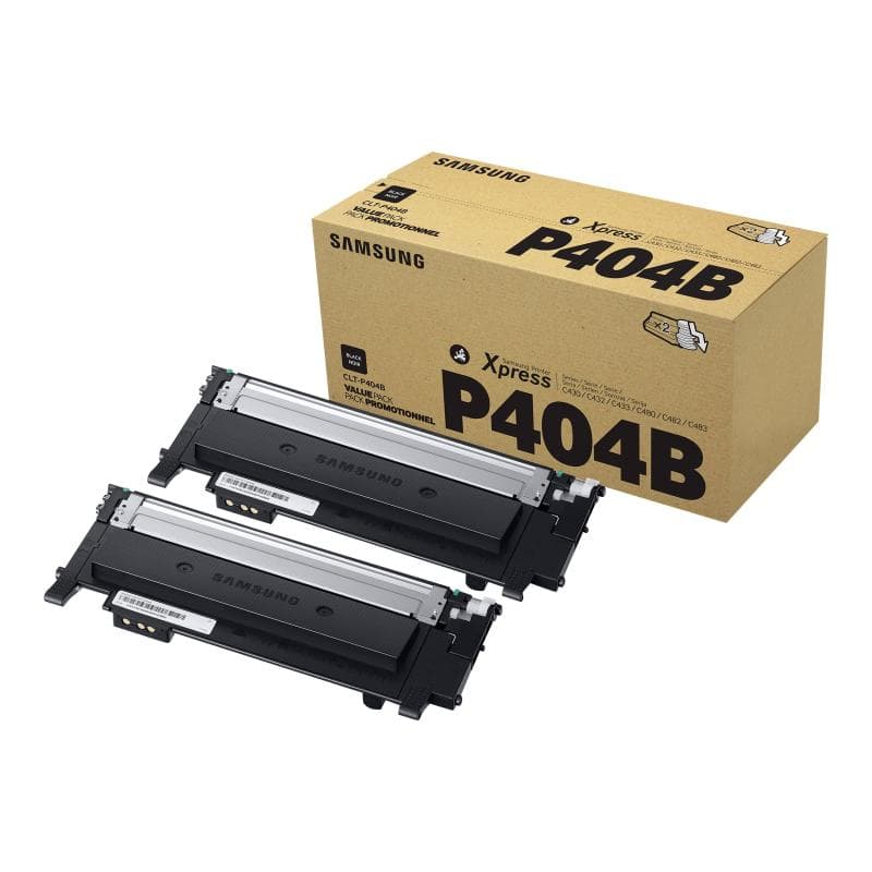 SAMSUNG CLT P404B 2er Pack Schwarz Tonerpatrone (SU364A)