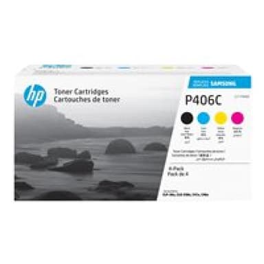 SAMSUNG CLT P406C 4er Pack Schwarz, Gelb, Cyan, Magenta Tonerpatrone (SU375A)
