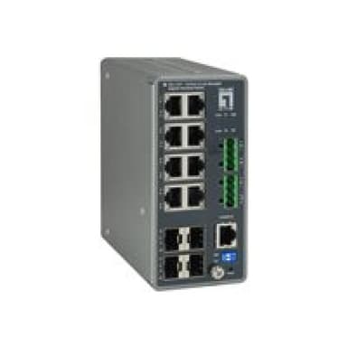 LEVEL ONE LEVELONE Industrial Switch 12-Port L3 Lite Gigabit     240W