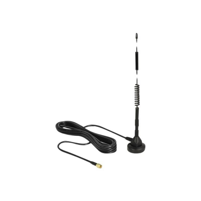 DELOCK Antenne LTE GSM UTMS SMA 5dBi starr, magn. Standf. sw