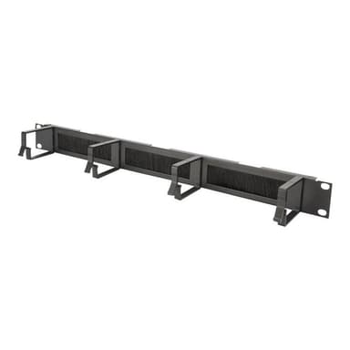 DIGITUS 1HE Kabelrangierpanel mit Burstenleisten 4x Aluminium Kabelfuhrungsbugel 44x60 mm Schwarz