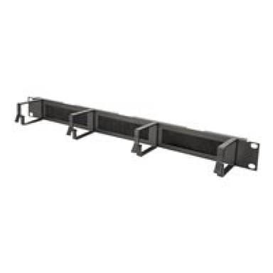 DIGITUS 1HE Kabelrangierpanel mit Burstenleisten 4x Aluminium Kabelfuhrungsbugel 44x60 mm Schwarz