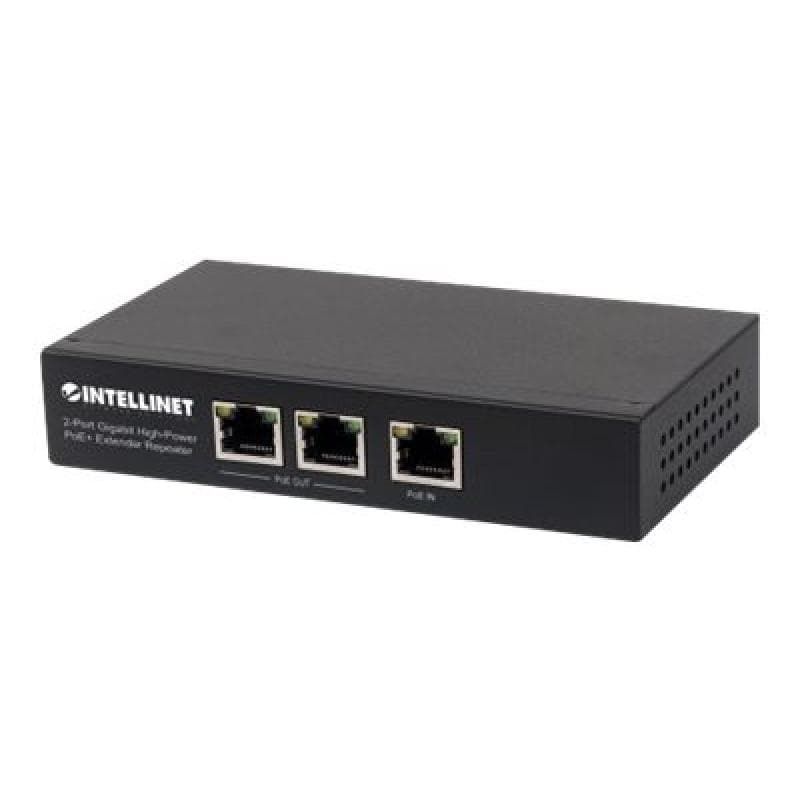 INTELLINET 2 Port Gigabit PoE+ Extender IEEE 802.3at/af