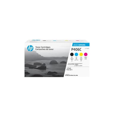 SAMSUNG CLT P406C 4er Pack Schwarz, Gelb, Cyan, Magenta Tonerpatrone (SU375A)