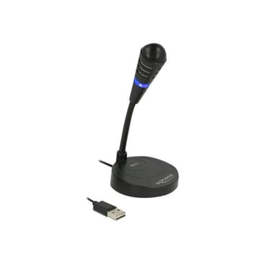 DELOCK USB Mikrofon mit Standfuß und Touch-Mute