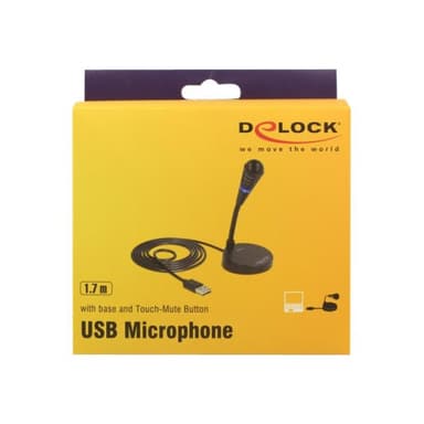 DELOCK USB Mikrofon mit Standfuß und Touch-Mute